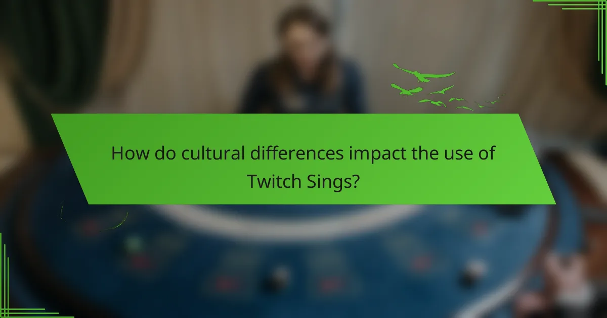 How do cultural differences impact the use of Twitch Sings?