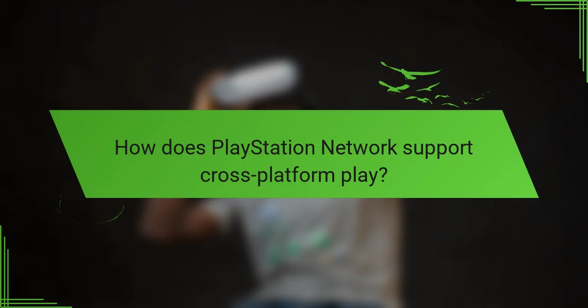 How does PlayStation Network support cross-platform play?