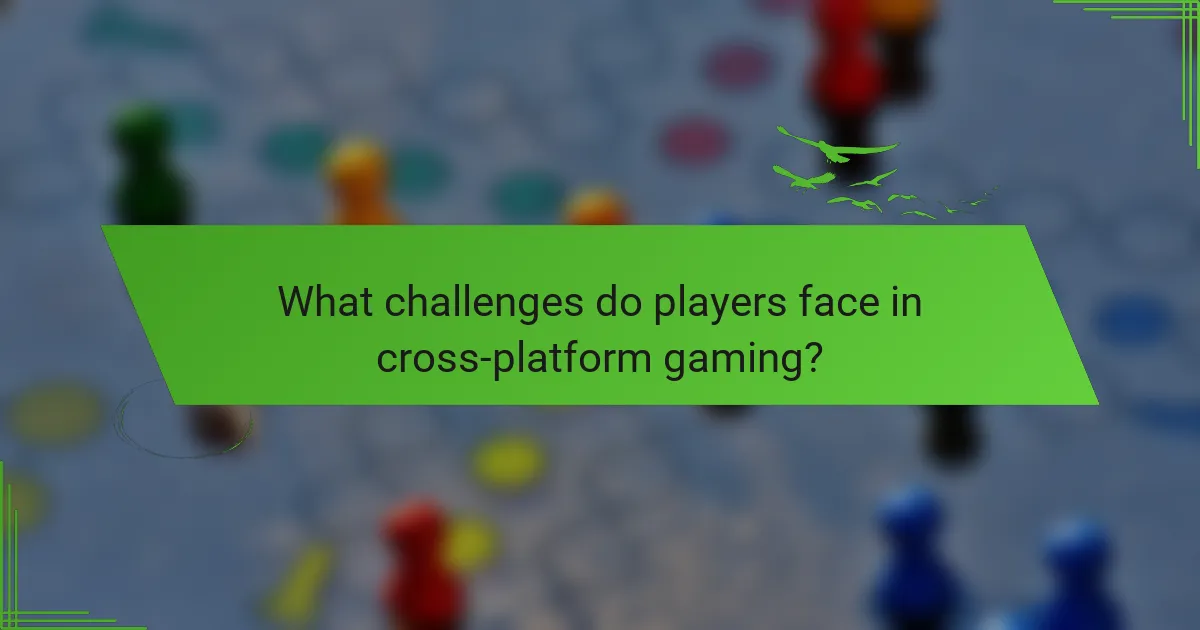 What challenges do players face in cross-platform gaming?