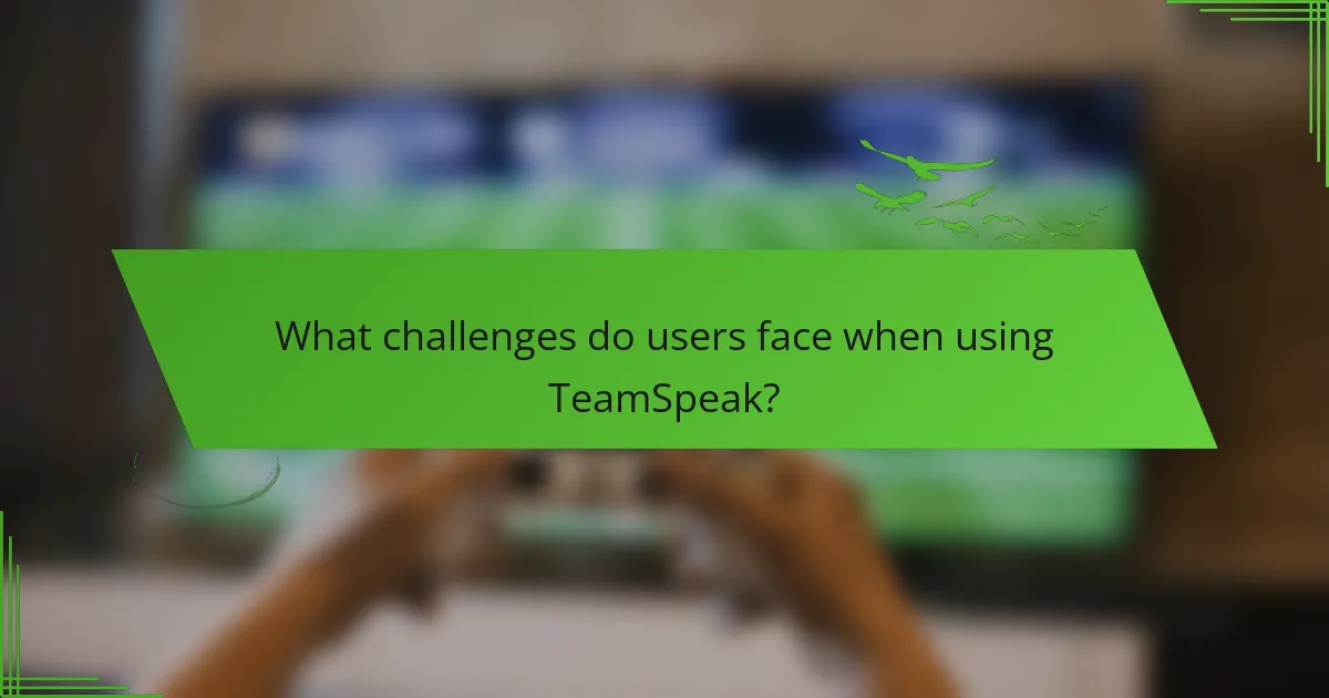 What challenges do users face when using TeamSpeak?